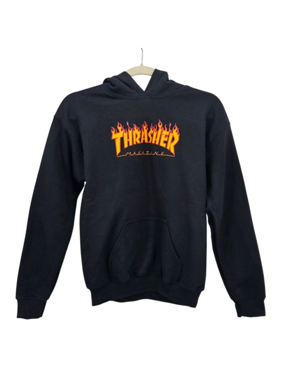 NEW Thrasher Magazine Youth Large Hoodie Flame Logo Graphic Spell Out Sweatshirt
